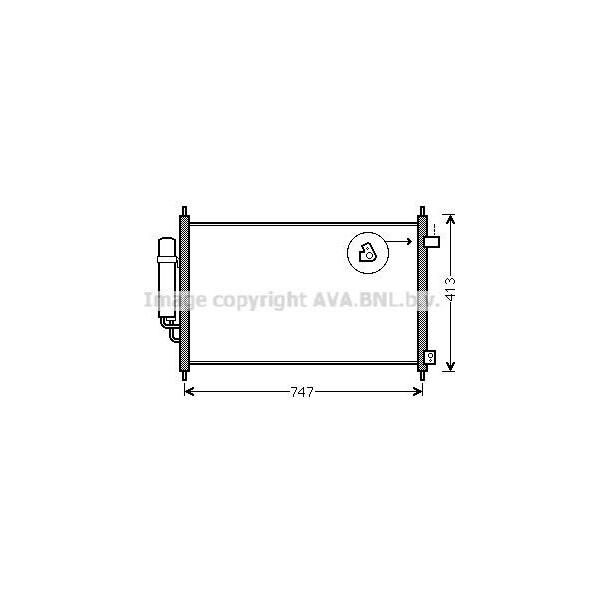 Prasco HD5233D - Oe 80110SJD003 Condensatore Aria Condizionata Con Essiccatore Per FR-V (Be)-image