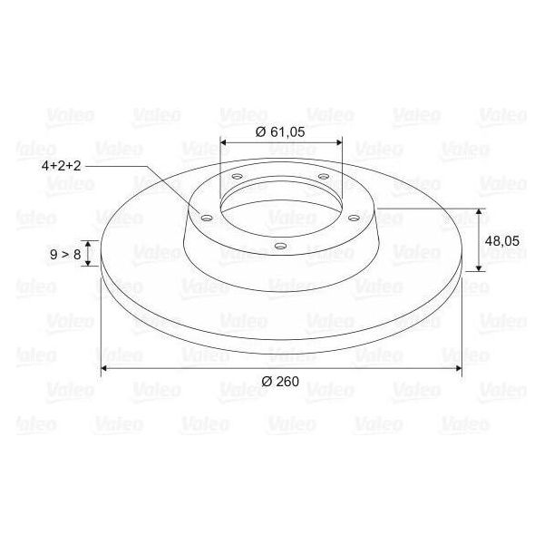 Valeo 197014 - Oe 42510 S5A 000 Disco Freno, Asse Posteriore Per Civic Vii-image
