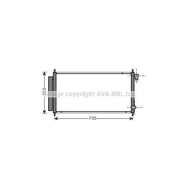 Prasco HD5222D - Oe 80110SAA013 Condensatore Aria Condizionata Con Essiccatore Per Jazz Ii-image