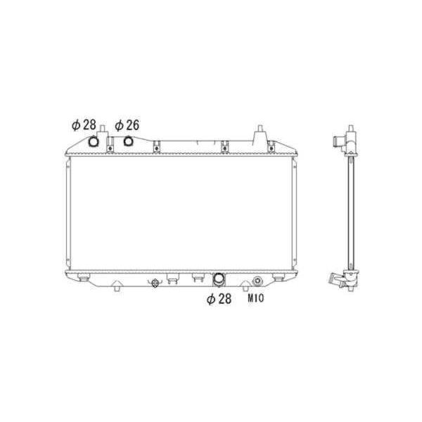 Nrf 53529 - Oe 19010RSHE01 Radiatore, Raffreddamento Motore Per Civic Viii-image