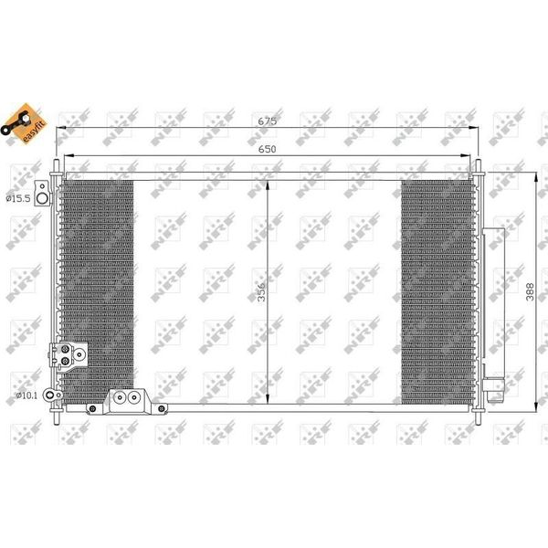 Nrf 35740 - Condensatore Aria Condizionata Oe 80101SEFE11 Con Essiccatore Per Accord Vii-image