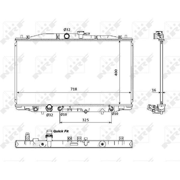 Nrf 53393 - Oe 19010RBBE51 Radiatore, Raffreddamento Motore Per Accord Vii-image