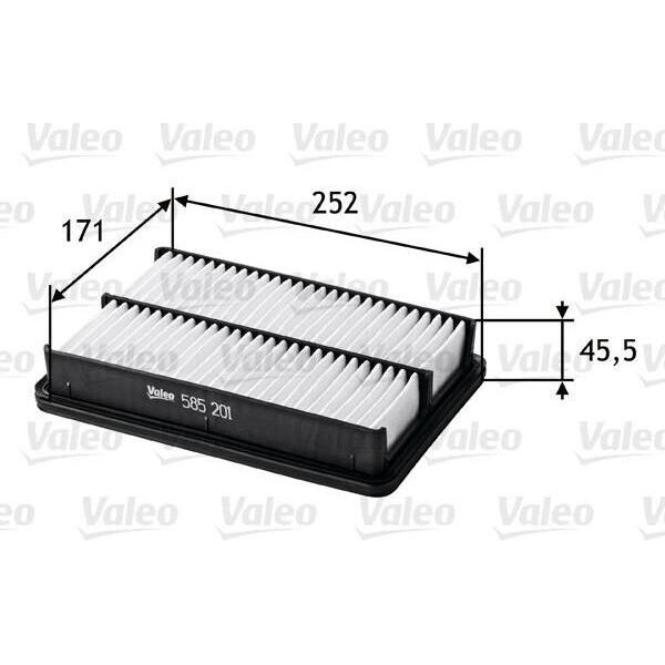 Valeo 585201 - Filtro Aria Oe 2811308000 Per Tucson (Jm), Cerato (Ld), Sportage (Je, Km)-image