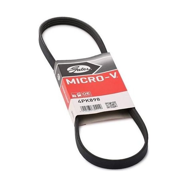 Gates 4PK898 Cinghia Trapezoidale Dentata Oe 04892749AB Compatibile Con Yaris, Verso, Corolla, Auris, Expert, Classe S, Glc, Classe G, Classe E, Classe C, Amg Gt, Is, Sephia, S Coupé, Lantra, Getz, Accent, CR-V, Voyager, Stratus, Sebring, Cirrus-image