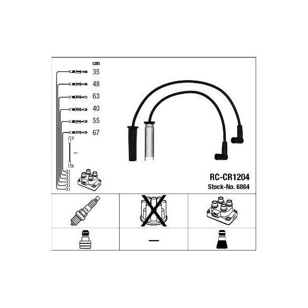 Ngk 6864 - Set Di Cavi Candela Oe 04797 685 Per Voyager Iii (Gs)-image