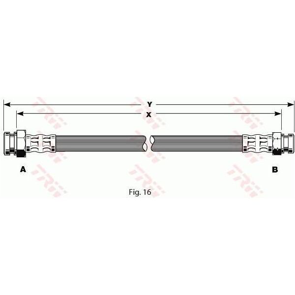 Trw PHA135 - Tubo Freno Oe MB238160 Per Galloper I, Galloper Ii (JK-01)-image