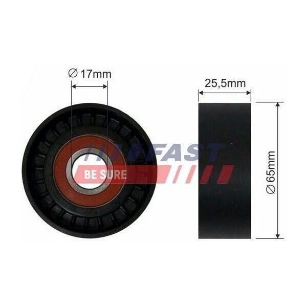 Fast FT44536 - Oe 5751 61 Spannrolle, Keilrippenriemen FüR Jumpy (U6U), C5 I (Dc), C5 I (De), C5 Ii (Rc), C5 Ii (Re), C8 (Ea, Eb), C4 (La), C4 I (Lc), Jumpy (B), Xsara, Scudo, Ulysse, 206 Cc (2D), 206 (2A/C), 206 Sw (2E/K), 307, 307 Cc (3B), 307 Sw (3H), 406, 407, 407 Sw (6D, 6E), 607 (9D, 9U), 807 (Eb), Expert (224), Expert (222)-image