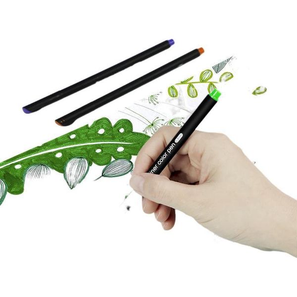 Inf Set Di Penne Fineliner, Penne Da Disegno A Punta Fine Colorate Set Di 48 Colori-image