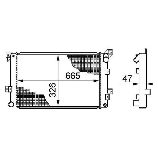 Mahle Cr 205 000S - Oe 4798013 Radiatore, Raffreddamento Motore Per Voyager Iii (Gs)-image