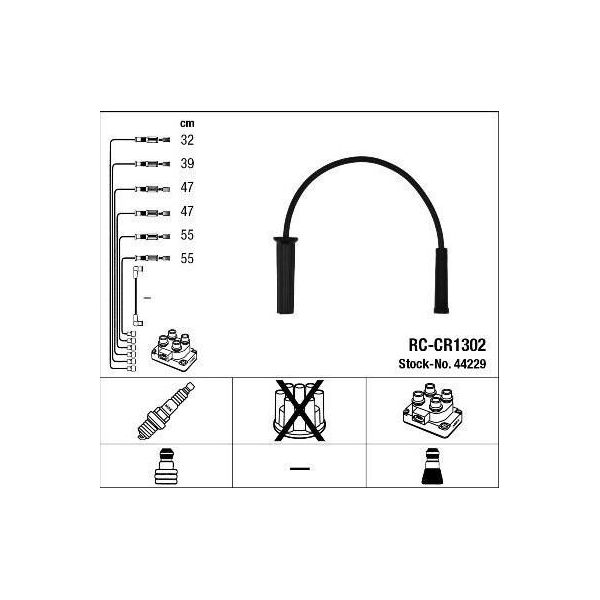 Ngk 44229 - Set Di Cavi Candela Oe 5019593AA Per Voyager Iv, Voyager Iii (Gs), Voyager V (Rt)-image