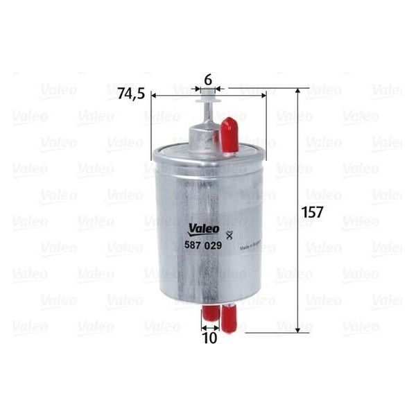 Valeo 587029 - Filtro Carburante Oe 5097 052AA Per Crossfire, Classe Clc (CL203), Clk (C208), Clk (C209), Clk (A208), Clk (A209), Sl (R230), Slk (R170), Classe C (CL203), Classe C (W203), Classe C (W202), Classe C (S203), Classe C (S202), Classe S (W220), Classe G (W463), Classe E (S210), Classe E (W210), Sl (R129), Classe S (C215)-image
