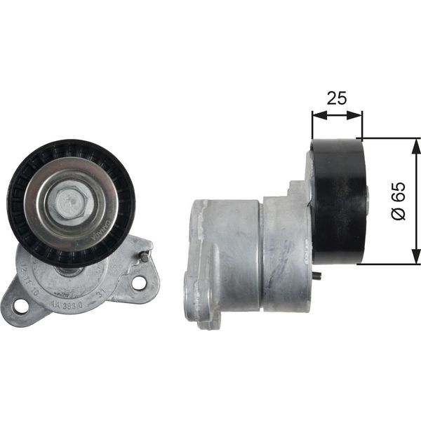 Gates T39053 - Oe 04891595AA Spannello, Cuscinetti Per 200, Sebring (J), C-Crosser (Vu, Vv), Freemont, Compass, Patriot (MK74), 4007 (Vu, Vv), 4008-image