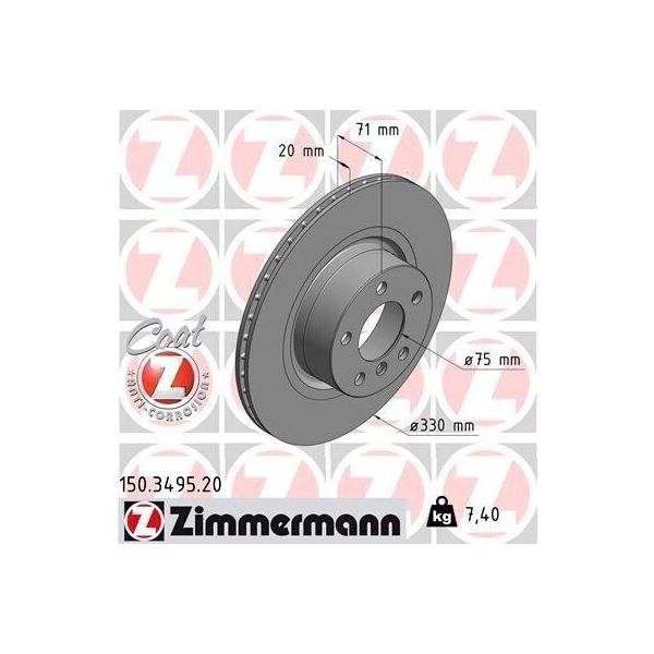 Zimmermann 150.3495.20 - Disco Freno Per X3 (F25), X4 (F26)-image