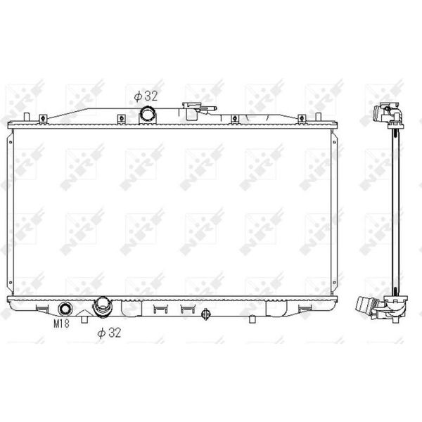 Nrf 53392 - Oe 19010RBAE01 Radiatore, Raffreddamento Motore Per Accord Vii-image
