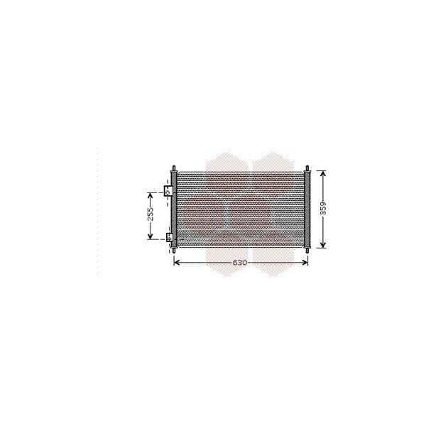 Van Wezel 25005165 Condensatore Climatizzatore Condensatore Climatizzatore Per Honda Civic Vii Hatchback (Eu, Ep, Ev)-image