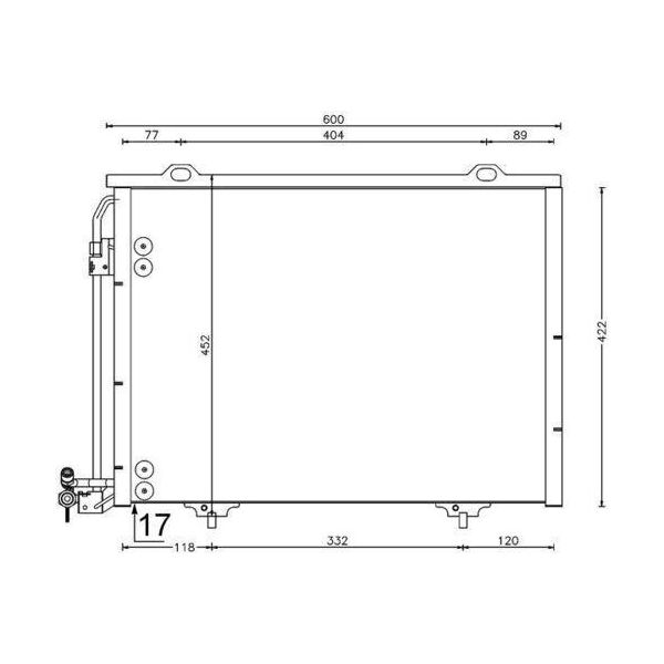 Mahle Ac 211 001S - Oe 05096844AA Condensatore Aria Condizionata Per Crossfire, Classe C (W202), Classe C (S202), Clk (C208), Clk (A208), Classe E (W210), Classe E (S210), Slk (R170), Slk (R171)-image