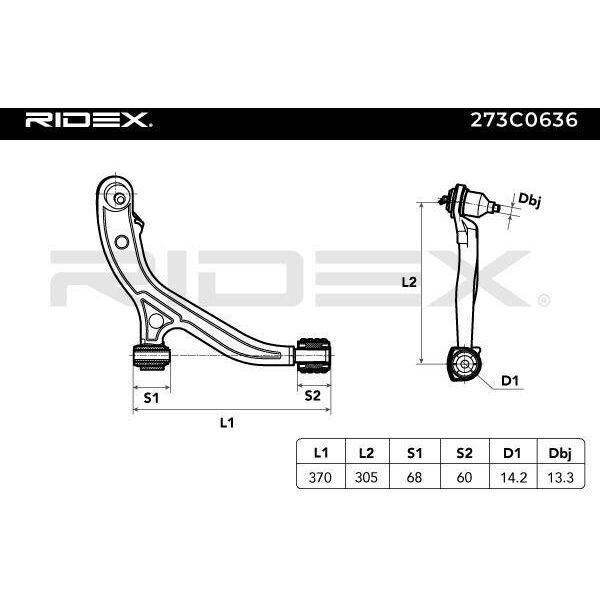 Ridex 273C0636 - Braccio Di Controllo Oe 04766542AA Per Voyager Iv-image