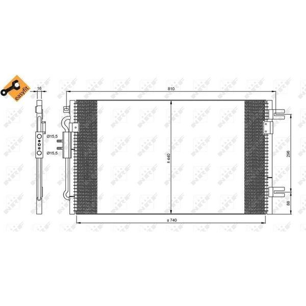 Nrf 35799 - Condensatore Aria Condizionata Oe 5142490AA Per Voyager Iv-image