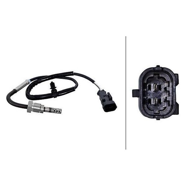 Hella 6PT 010 376-291 - Oe 55574183 Sensore Della Temperatura Dei Gas Di Scarico Per Cruze (J300), Cruze (J305), Cruze (J308), Astra J, Corsa D (S07), Meriva B (S10)-image
