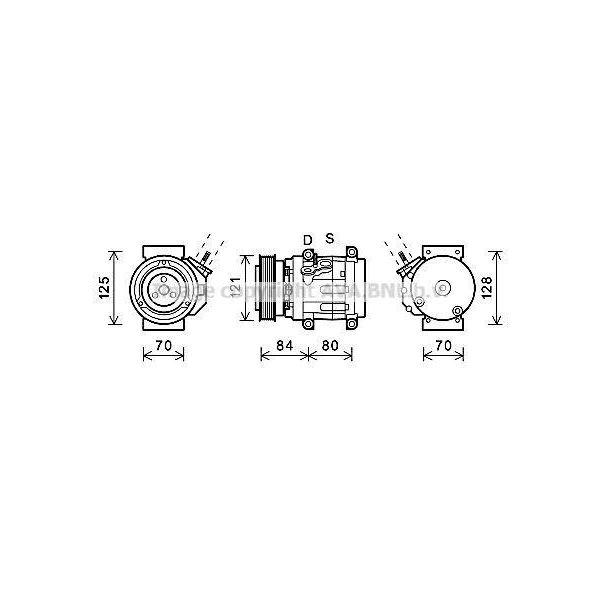 Prasco CTK037 - Compressore Aria Condizionata Oe 20910245 Per Captiva, Antara (L07)-image