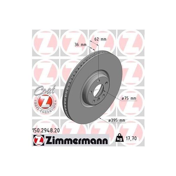 Zimmermann 150.2948.20 - Disco Freno Per X5 (E70), X5 (F15, F85), X6 (E71), X6 (F16)-image