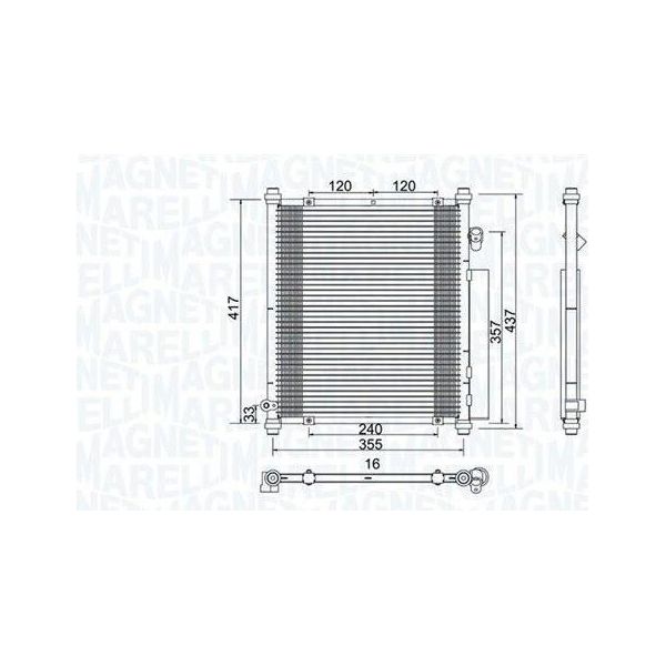 Magneti Marelli 350203907000 - Oe 80110 Saa 003 Condensatore Aria Condizionata Con Essiccatore Per Jazz Ii-image