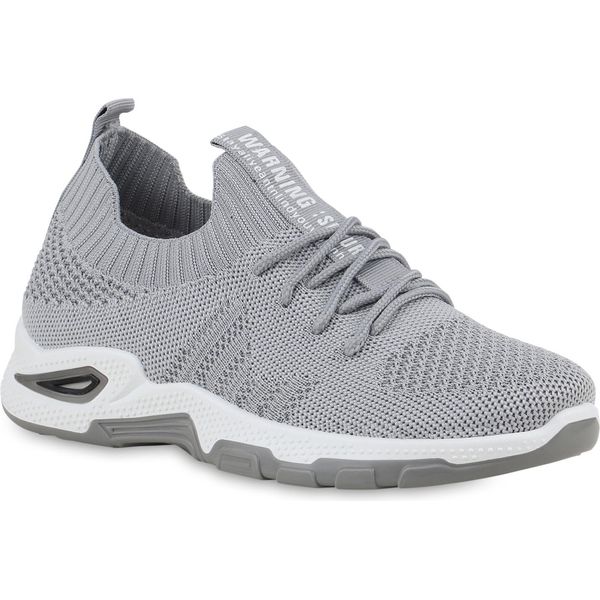 Van Hill Scarpe Da Corsa Da Donna Scarpe Sportive Suola Profilata In Maglia 841672, Colore: Grigio, Taglia: 37-image