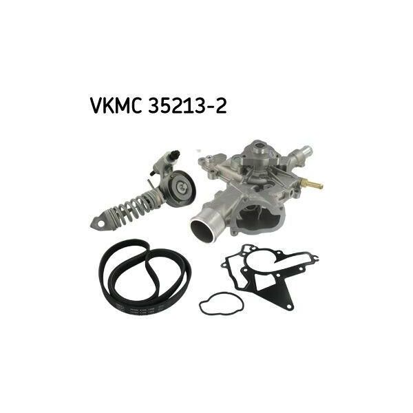 Skf Vkmc 35213-2 - Oe 25195388 Pompa Dell'acqua + Cuscinetto Di Protezione Per Tigra Twintop (X04), Meriva (X03), Corsa C (X01), Combo Tour, Combo-image