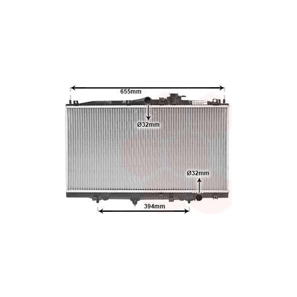 Van Wezel 25002070 - Oe 19010 Pof J02 Radiatore, Raffreddamento Motore Per Accord V, Prelude-image