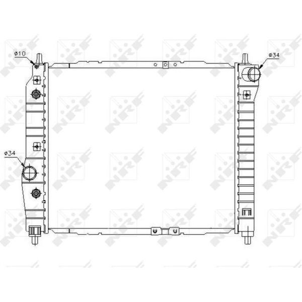 Nrf 53638 - Radiatore Oe 42438330, Raffreddamento Motore Per Aveo (T200), Aveo (T250, T255)-image