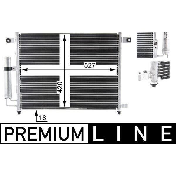 Mahle Ac 423 000P - Oe 96409127 Condensatore Aria Condizionata Con Essiccatore Per Aveo (T200), Aveo (T250, T255), Epica (KL1)-image