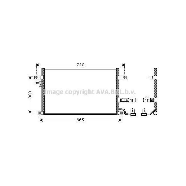 Prasco DW5056D - Oe 96484931 Condensatore Aria Condizionata Con Essiccatore Per Lacetti (J200)-image