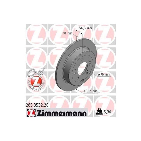 Zimmermann 285.3532.20 - Disco Freno Per Tucson (Tl), Sportage (Ql, Qle)-image
