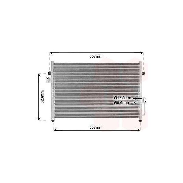 Van Wezel 82005134 Condensatore Climatizzatore Condensatore Climatizzatore Per Hyundai Terracan (Hp)-image