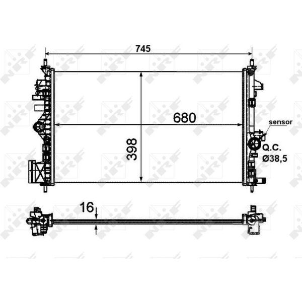 Nrf 53773 - Oe 1300292 Radiatore, Raffreddamento Motore Per Insignia A (G09)-image