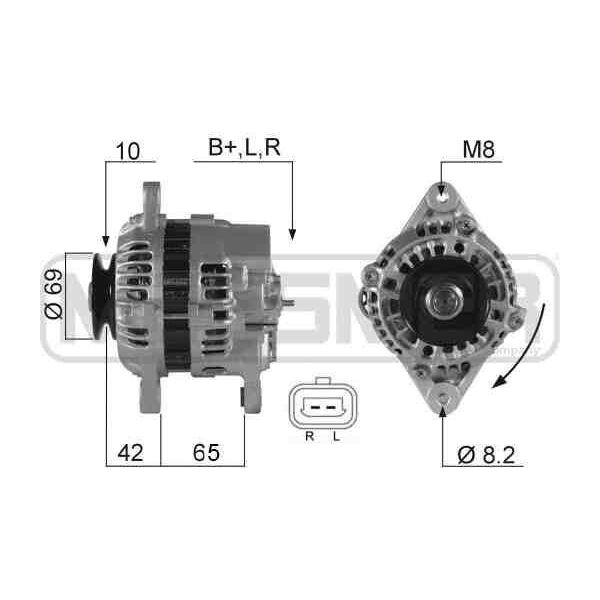 Era 210208A - Alternatore Oe 96 314 258 Per Aveo (T250, T255), Matiz (M200, M250), Spark (M200, M250)-image