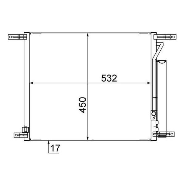 Mahle Ac 707 000S - Oe 94838818 Condensatore Aria Condizionata Con Essiccatore Per Aveo (T250, T255)-image