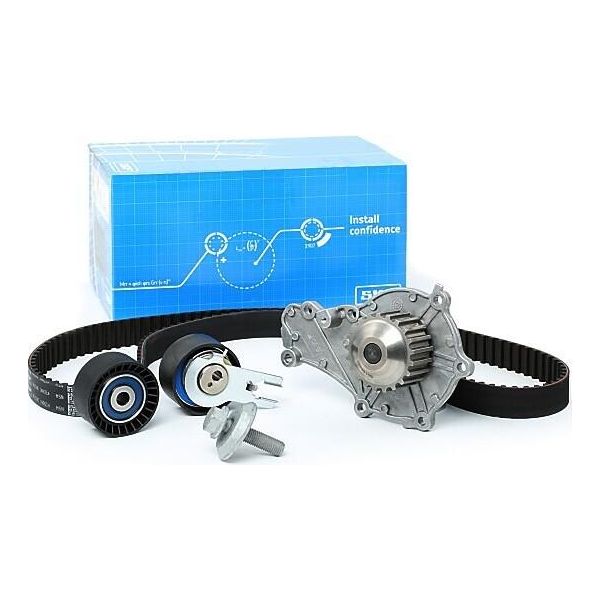 Skf Vkmc 03140 Pompa Dell'acqua + Kit Cinghia Dentata Oe 0516A3 Compatibile Con C1, C2, C3, Nemo, Xsara, Fiesta, Fusion, 2, 1007, 206, 307, Bipper, Aygo-image