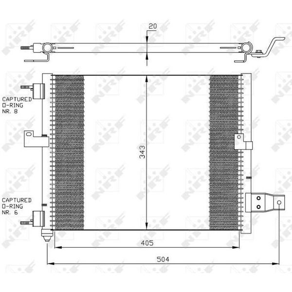 Nrf 35360 - Oe 9760602000 Condensatore Aria Condizionata Per Atos (Mx)-image