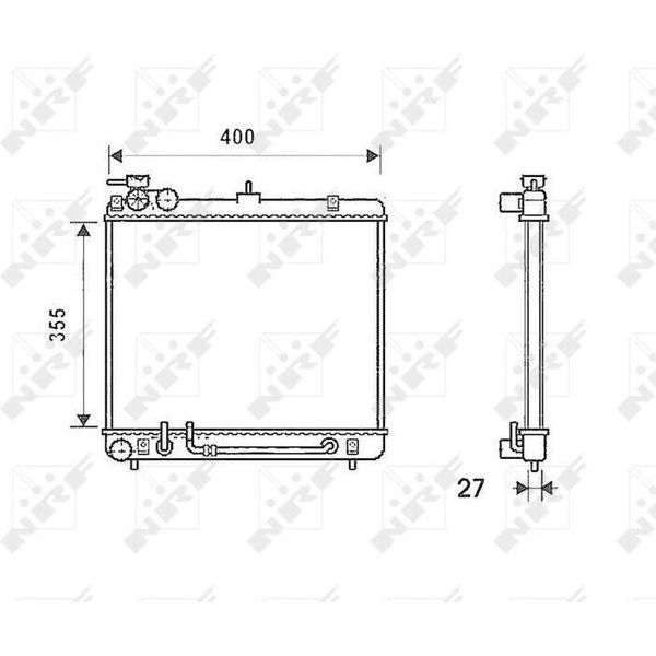 Nrf 53256 - Oe 2531002150 Radiatore, Raffreddamento Motore Per Atos (Mx)-image