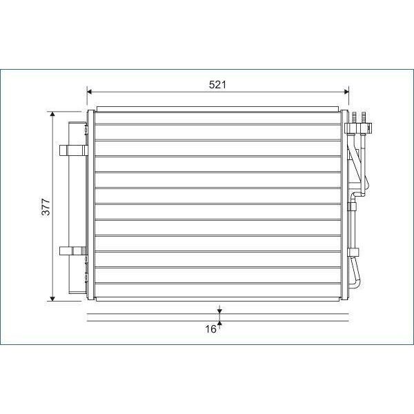 Valeo 822624 - Condensatore Aria Condizionata Oe 97606 1P200 Con Essiccatore Per Ix20 (Jc), Venga (Yn)-image