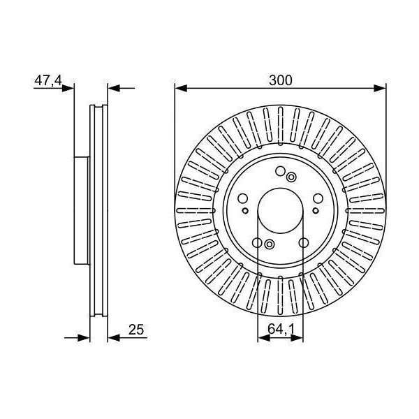 Bosch 0 986 479 534 - Disco Freno Oe 45251 S6M A10 Per Civic Vii-image