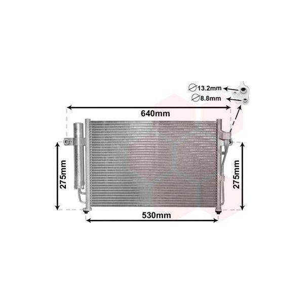 Van Wezel 82005087 - Oe 97606 1C000 Condensatore Aria Condizionata Con Essiccatore Per Getz (Tb)-image