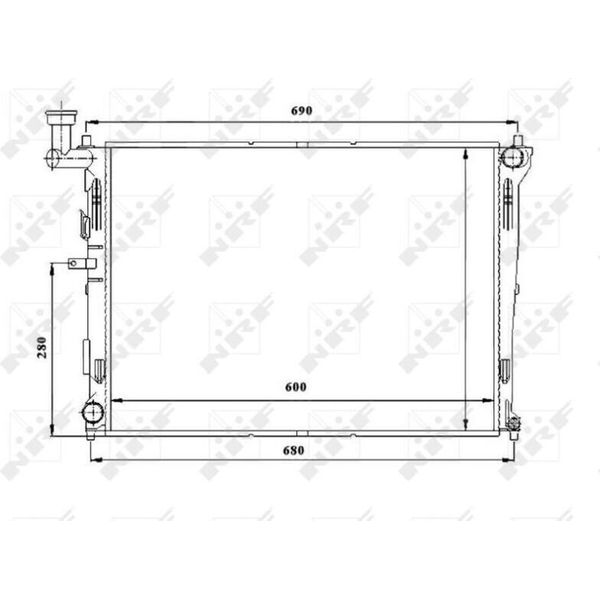 Nrf 53845 - Oe 253101H000 Radiatore, Raffreddamento Motore Per Elantra (Hd), I30 (Fd), Ceed (Ed), Pro Ceed (Ed)-image