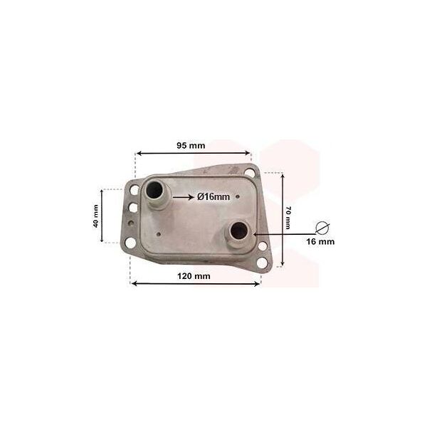 Van Wezel 18013719 Radiatore Dell'olio Motore Per Opel Zafira Life (K0) Vivaro C Furgone (K0) Vivaro C Combi (K0) Vivaro C Pianale / Telaio (K0)-image