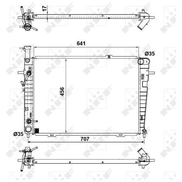 Nrf 53342 - Radiatore Oe 253100Z850, Raffreddamento Motore Per Tucson (Jm), Sportage (Je, Km)-image