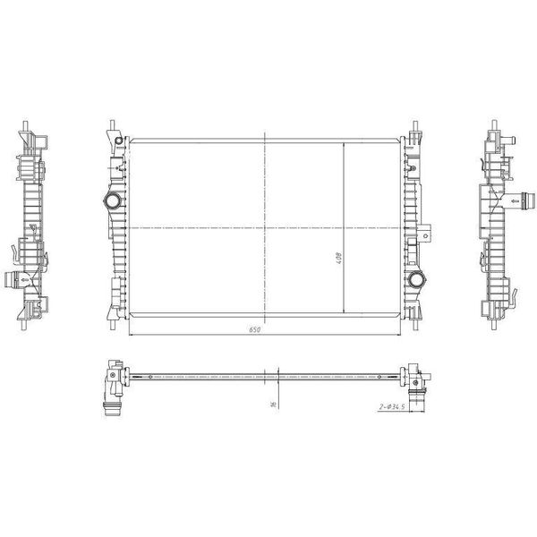 Nrf 59302 Radiatore Motore Oe 1609648380 Compatibile Con Berlingo, C4, Traveller, Rifter, Partner, Expert, 508, 5008, 308, 3008, Zafira, Vivaro, Grandland, Combo, Spacetourer, Jumpy, C5-image