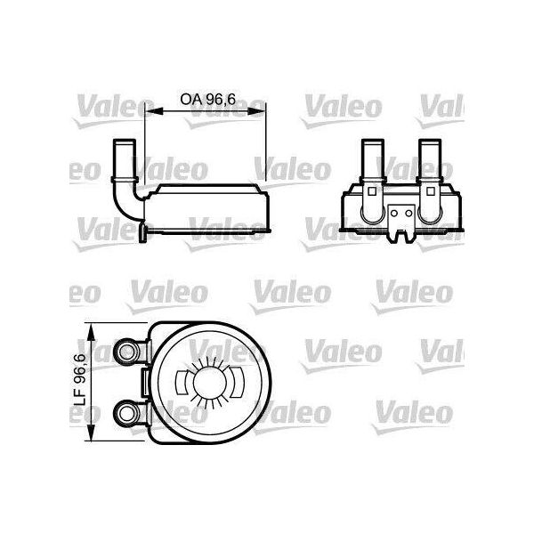 Valeo 817705 - Oe 1103 J2 ÖLküHler FüR Berlingo, C4 (La), C4 I (Lc), C5 I (Dc), C5 I (De), Xsara, 206 Cc (2D), 206 (2A/C), 206 Sw (2E/K), 206 Van, 306, 307, 307 Cc (3B), 307 Sw (3H), 406, 407, 407 Sw (6D, 6E), Partner (5, G)-image