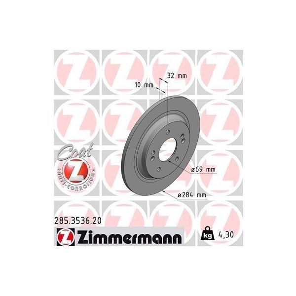 Zimmermann 285.3536.20 - Disco Freno Per Kona (Os)-image