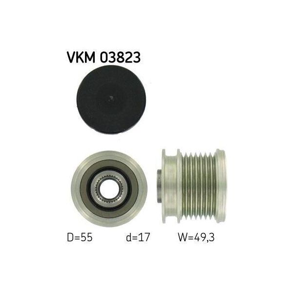 Skf Vkm 03823 Ruota Libera Alternatore Oe 6261500060 Compatibile Con Sprinter, Viano, Vito, 300 C, Classe C, Clk, Cls, Classe E, Classe G, Classe Gl, Glc, Classe Glk, Classe M, Classe R, Esprinter-image
